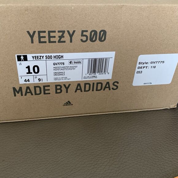 Adidas Yeezy 500 High 'Mist Stone' Sneakers Leather High Top GV7775 Mens Size 10 - Picture 8 of 11